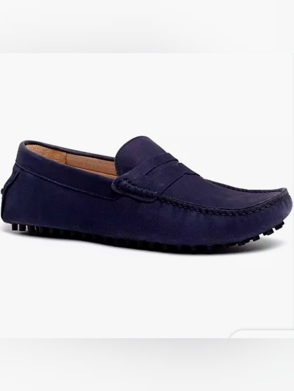 Carlos Men's Suede Penny Loafers - Navy Size 11D